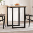 Vidaxl eettafel o-frame 70x70x75 cm massief grenenhout en staal