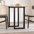 Vidaxl eettafel o-frame 80x50x75 cm massief grenenhout en staal
