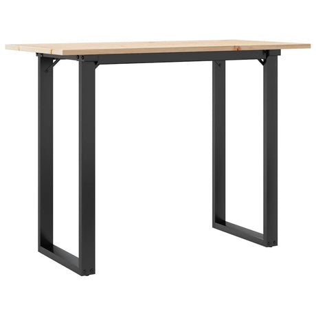 Vidaxl eettafel o-frame 100x50x75 cm massief grenenhout en staal