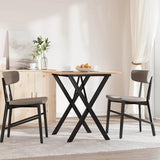 Vidaxl eettafel x-frame 70x70x75 cm massief grenenhout en staal