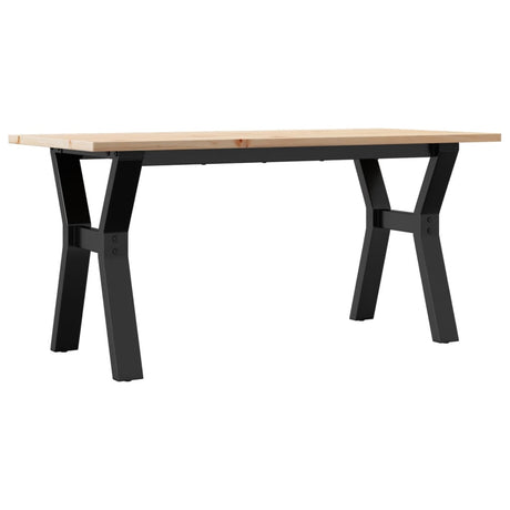 Vidaxl salontafel y-frame 100x50x45 cm massief grenenhout en staal