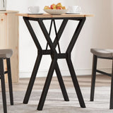 Vidaxl eettafel y-frame 50x50x75 cm massief grenenhout en staal
