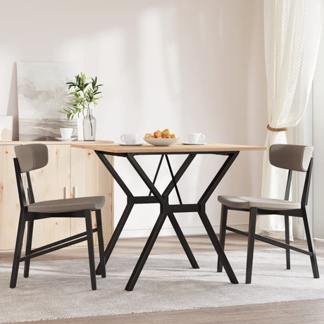 Vidaxl eettafel y-frame 80x80x75 cm massief grenenhout en staal
