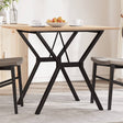 Vidaxl eettafel y-frame 80x80x75 cm massief grenenhout en staal