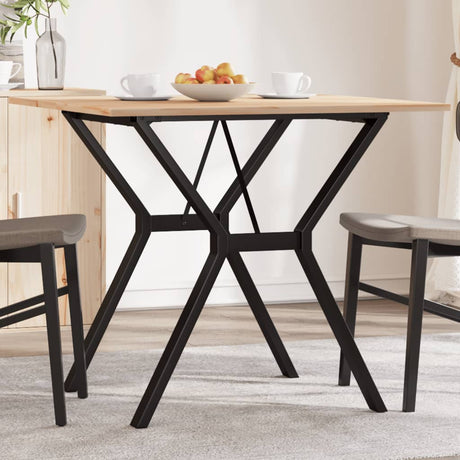 Vidaxl eettafel y-frame 80x80x75 cm massief grenenhout en staal