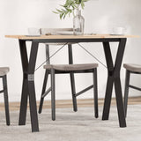 Vidaxl eettafel y-frame 100x50x75 cm massief grenenhout en staal