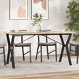 Vidaxl eettafel y-frame 140x80x75 cm massief grenenhout en staal