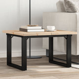 Vidaxl salontafel o-frame 70x70x40,5 cm grenenhout en staal