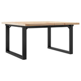 Vidaxl salontafel o-frame 80x80x45,5 cm grenenhout en staal