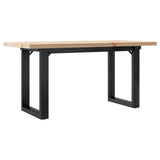 Vidaxl salontafel o-frame 90x40x45,5 cm grenenhout en staal
