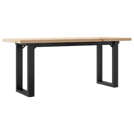 Vidaxl salontafel o-frame 110x40x45,5 cm grenenhout en staal