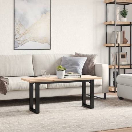 Vidaxl salontafel o-frame 110x40x45,5 cm grenenhout en staal