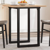 Vidaxl eettafel o-frame 70x70x75,5 cm massief grenenhout en staal