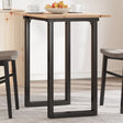 Vidaxl eettafel o-frame 80x50x75,5 cm massief grenenhout en staal