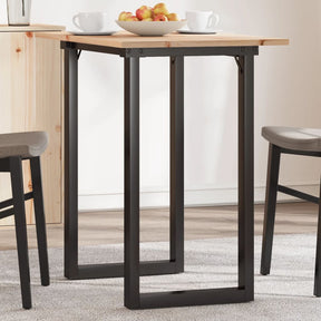Vidaxl eettafel o-frame 80x50x75,5 cm massief grenenhout en staal