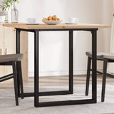 Vidaxl eettafel o-frame 80x80x75,5 cm massief grenenhout en staal