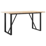 Vidaxl eettafel o-frame 160x80x75,5 cm massief grenenhout en staal
