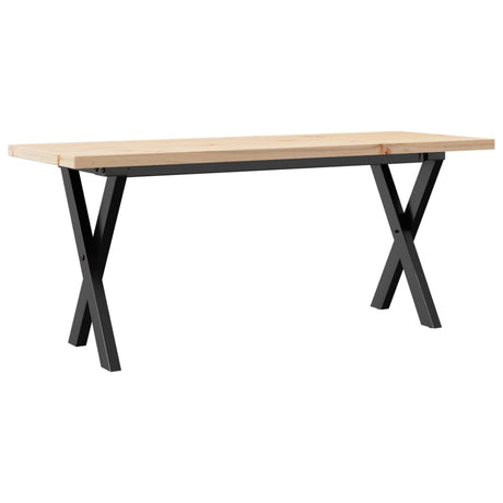 Vidaxl salontafel x-frame 110x40x45,5 cm grenenhout en staal