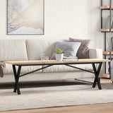 Vidaxl salontafel x-frame 160x40x45,5 cm grenenhout en staal