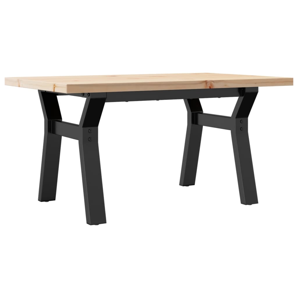 Vidaxl salontafel y-frame 80x50x40,5 cm grenenhout en staal