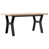 Vidaxl salontafel y-frame 100x50x45,5 cm grenenhout en staal