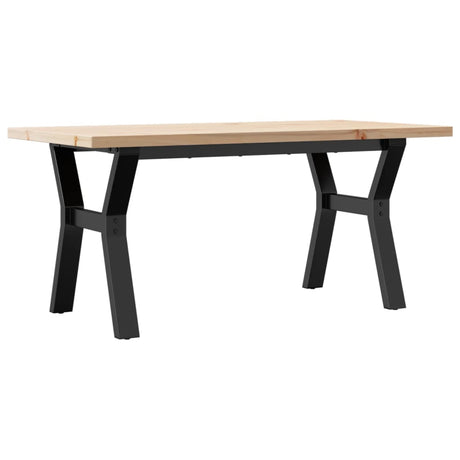 Vidaxl salontafel y-frame 100x50x45,5 cm grenenhout en staal