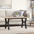Vidaxl salontafel y-frame 100x50x45,5 cm grenenhout en staal