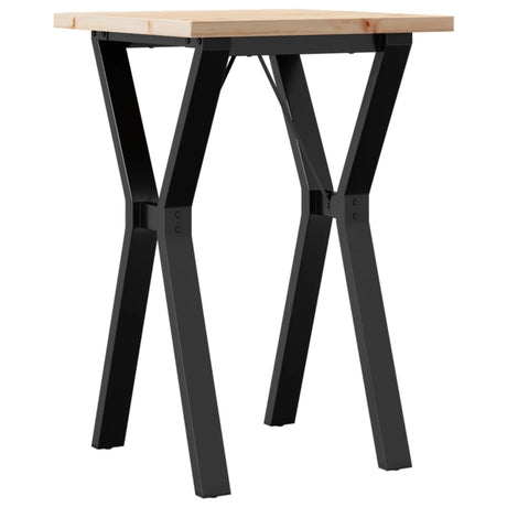 Vidaxl eettafel y-frame 50x50x75,5 cm massief grenenhout en staal