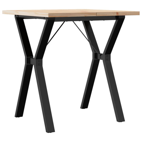 Vidaxl eettafel y-frame 70x70x75,5 cm massief grenenhout en staal