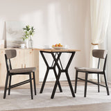 Vidaxl eettafel y-frame 80x50x75,5 cm massief grenenhout en staal