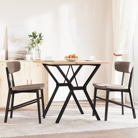 Vidaxl eettafel y-frame 80x80x75,5 cm massief grenenhout en staal