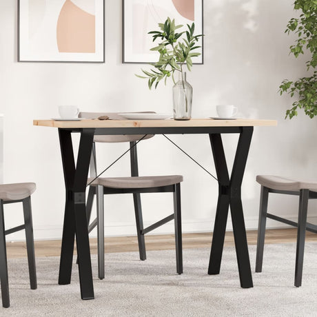 Vidaxl eettafel y-frame 100x50x75,5 cm massief grenenhout en staal