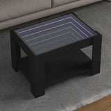 Vidaxl salontafel met led 73x53x45 cm bewerkt hout zwart