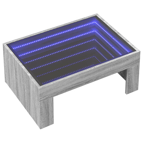 Vidaxl salontafel met infinity led 70x50x30 cm grijs sonoma eikenkleur