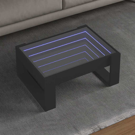 Vidaxl salontafel met infinity led 70x53x30 cm zwart