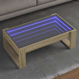 Vidaxl salontafel met infinity led 90x53x30 cm sonoma eikenkleurig