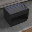 Vidaxl salontafel met infinity led 70x50x50 cm zwart