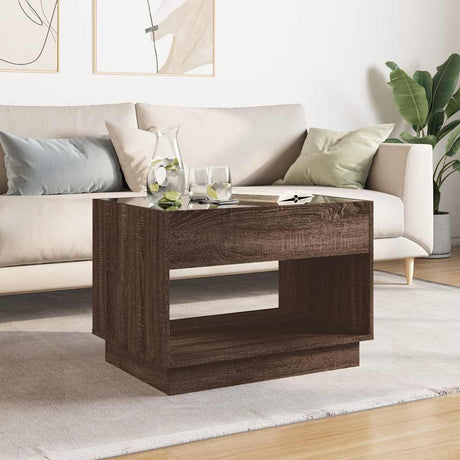 Vidaxl salontafel met infinity led 70x50x50 cm bruin eikenkleurig