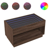 Vidaxl salontafel met infinity led 90x50x50 cm bruin eikenkleurig