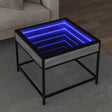 Vidaxl salontafel met infinity led 50x50x41 cm grijs sonoma eikenkleur