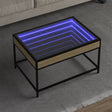 Vidaxl salontafel met infinity led 70x50x41 cm sonoma eikenkleurig