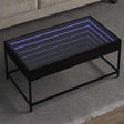 Vidaxl salontafel met infinity led 90x50x41 cm zwart