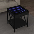 Vidaxl salontafel met infinity led 40x40x49 cm zwart