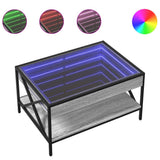 Vidaxl salontafel met infinity led 70x50x38 cm grijs sonoma eikenkleur
