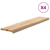 Vidaxl traptreden 4 st 120x25x2 cm onbehandeld massief eikenhout