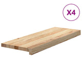 Vidaxl traptreden 4 st 70x30x2 cm onbehandeld massief eikenhout