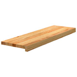 Vidaxl traptreden 4 st 80x30x2 cm massief eikenhout lichtbruin