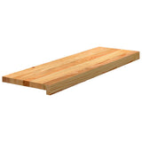 Vidaxl traptreden 8 st 80x25x2 cm massief eikenhout lichtbruin