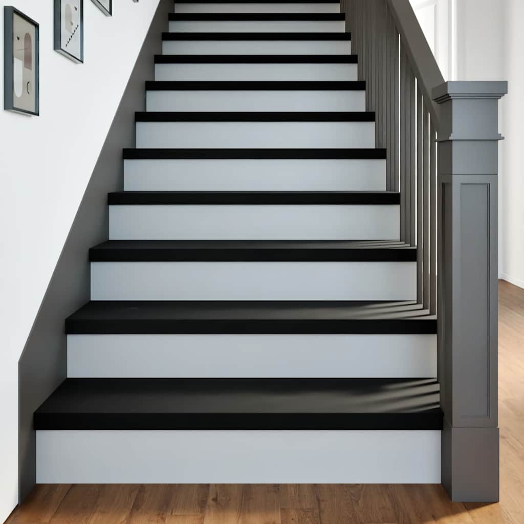 Vidaxl traptreden 4 st 90x25x2 cm massief eikenhout bruin-zwart
