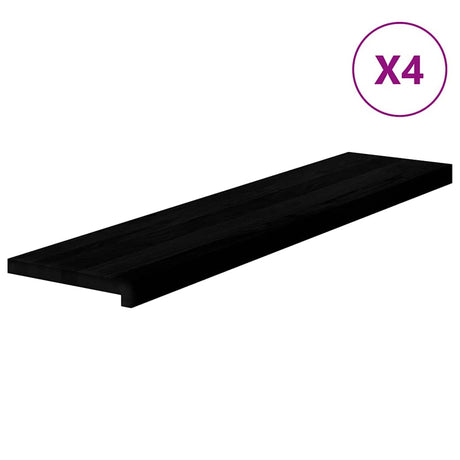 Vidaxl traptreden 4 st 110x30x2 cm massief eikenhout bruin-zwart
